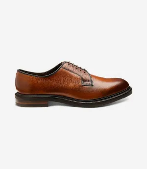 LOAKE LEYBURN MAHOGANY DERBY TOE CAP RUBBER SOLE F-MEDIUM