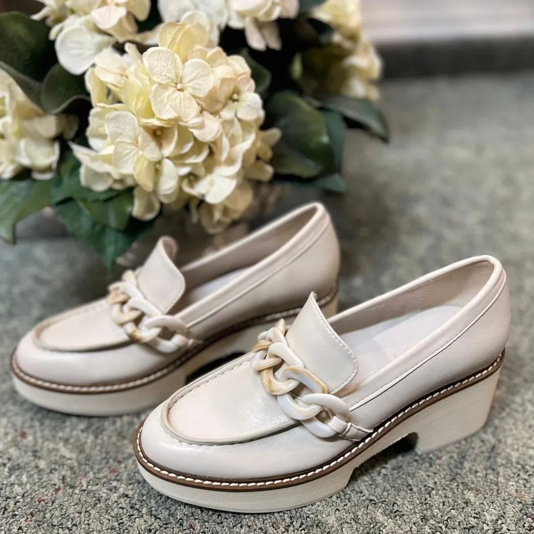 Louie Coconuts Chunky Loafer with Chain Detail