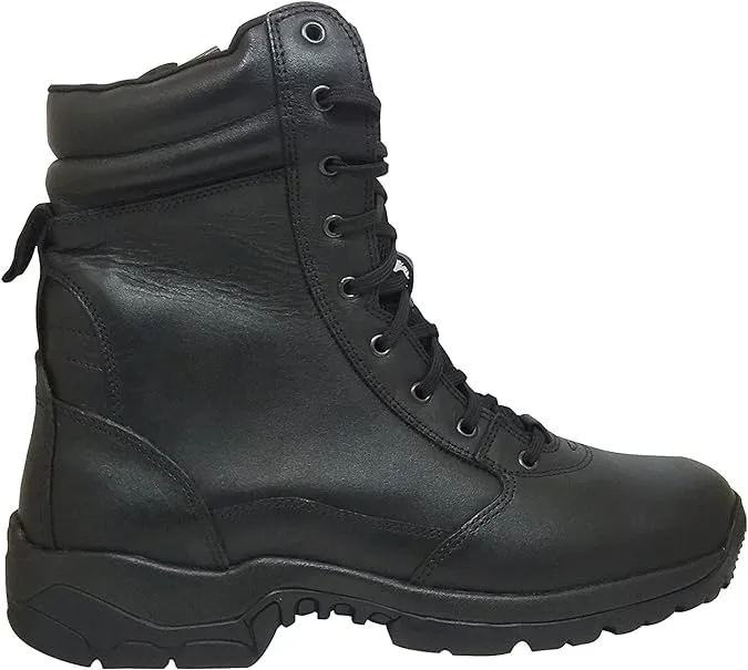 QUIVE SEGA Combat 3.O Mid-Calf Black Leather Boots
